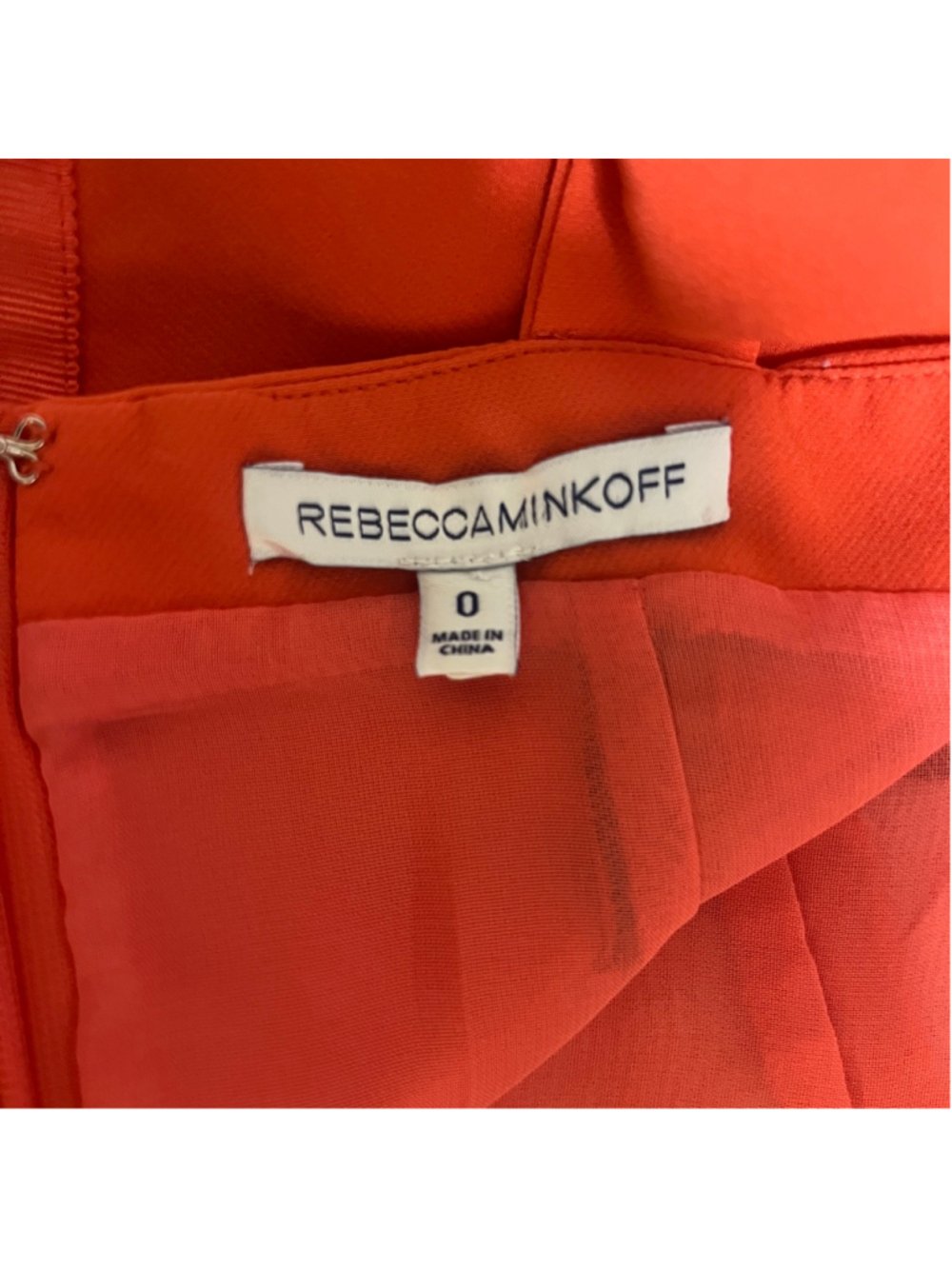 Rebecca Minkoff Orange Sheath Dress Size 0 Adjustable Straps - Picture 6 of 8